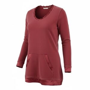 Soft Surroundings Long Sleeve Sweater with Satin Trim - Small